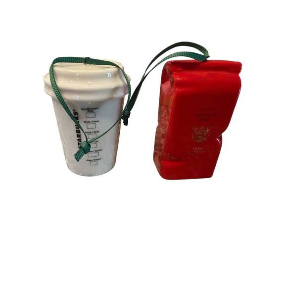Starbucks Christmas Blend Vintage 2016 Ceramic Coffee Cup Ornament Set - Picture 2 of 4